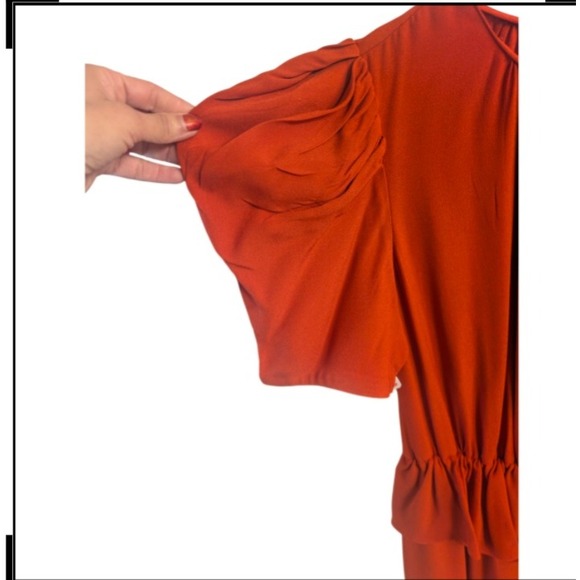 Ulla Johnson Marion Puff Sleeve Midi Dress & Straw Sun Hat Bundle Retail $520 - Picture 4 of 10